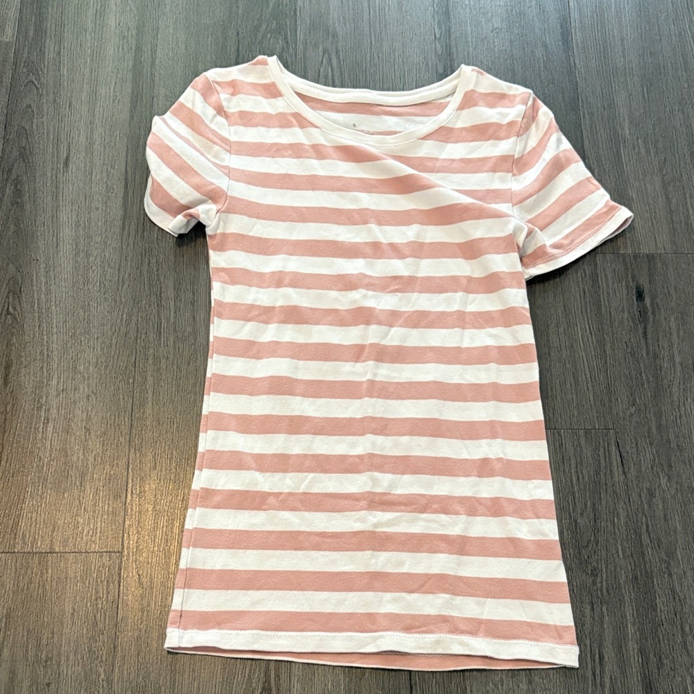 A New Day Blush and White Striped Top